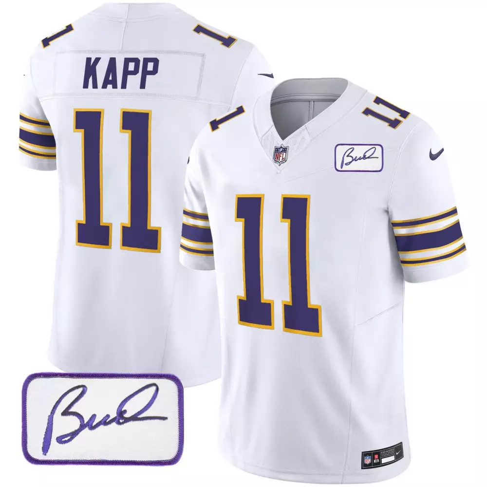Kapp 11 Minnesota Vikings 2023 Stitched Vapor Jersey | White Signed Patch | Limited Edition Fan Gear | For Men, Women & Youth