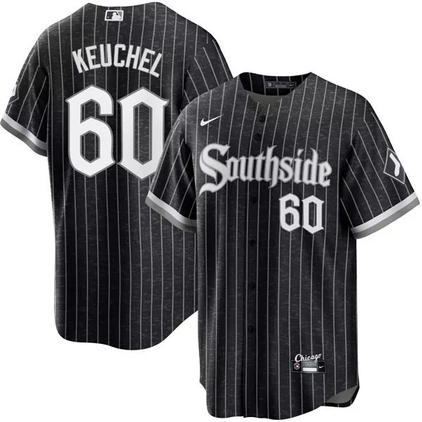 Keuchel 60 Chicago White Sox 2023 Women's Black Pinstripe Vapor Jersey | All Stitched | For Men, Women & Youth