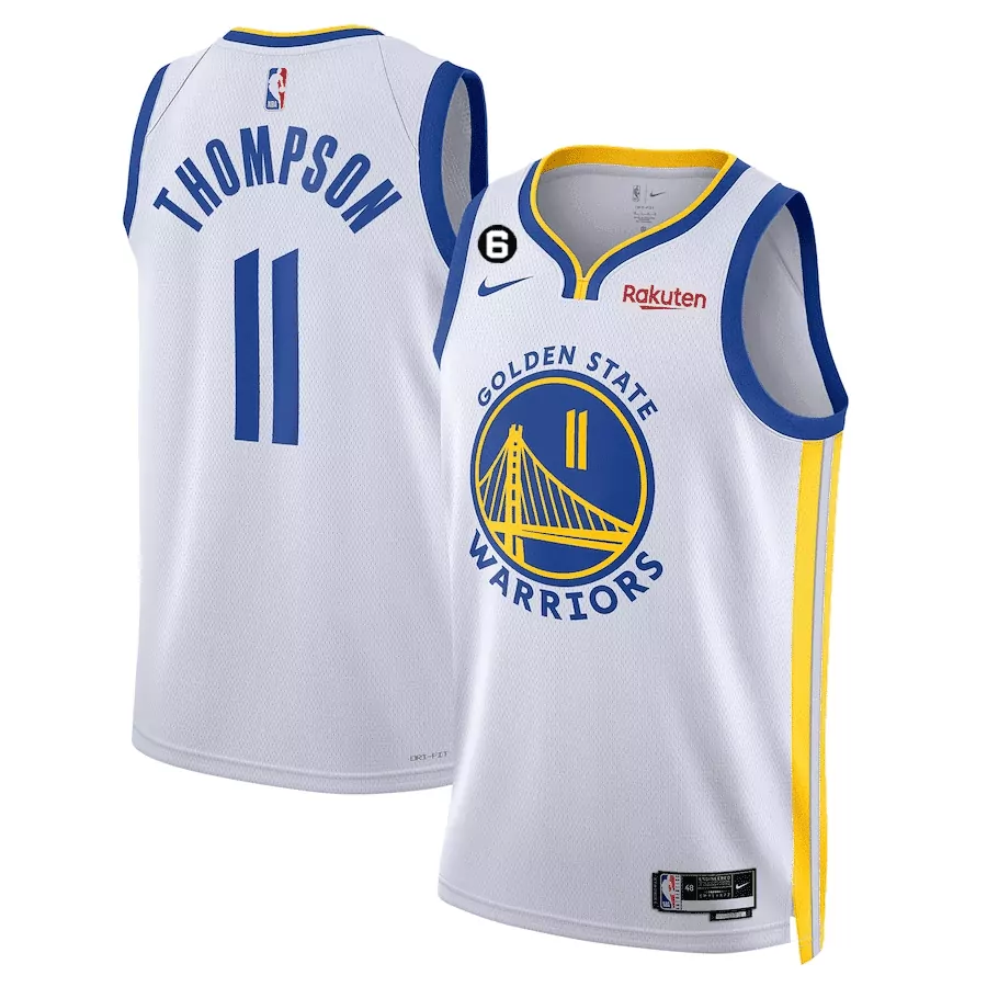 Klay Thompson 11 Golden State Warriors 2023 Stitched Vapor Jersey | White & Yellow Edition | Limited Edition Fan Gear | For Men, Women & Youth