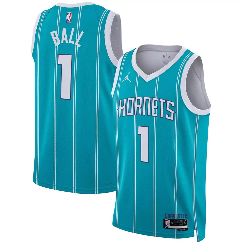 LaMelo Ball 1 Teal Stitched Vapor Jersey | Charlotte Hornets 2023 | Limited Edition Fan Gear | For Men, Women & Youth