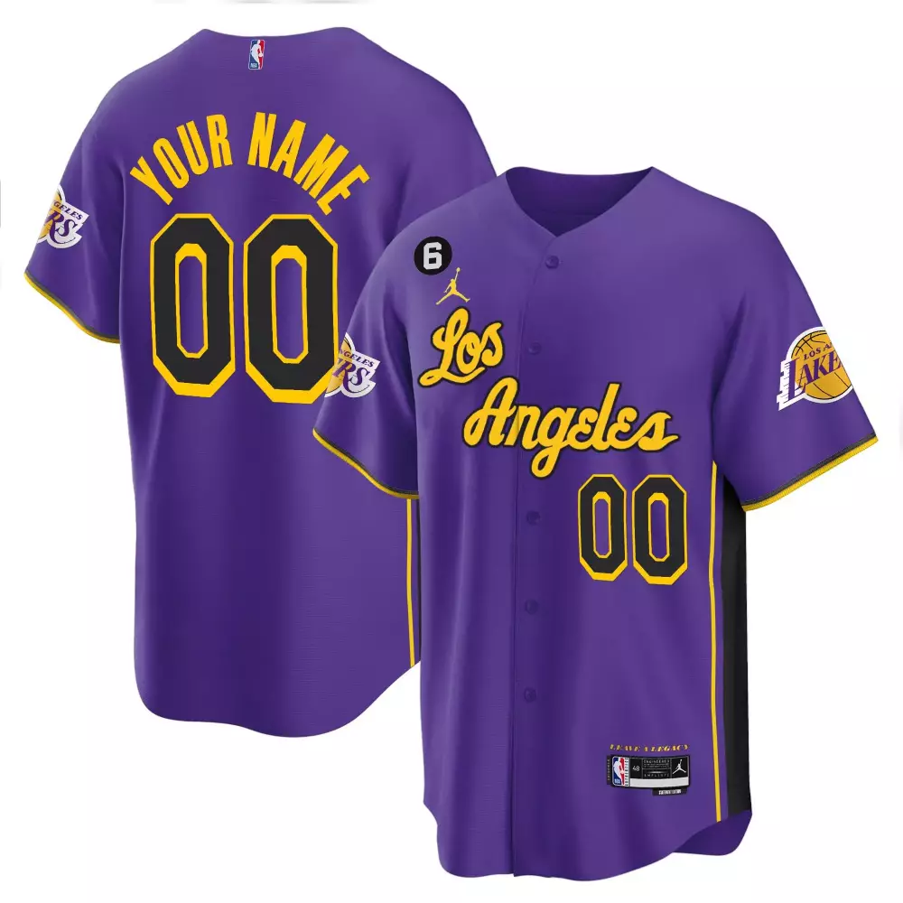 Los Angeles Lakers 00 Your Name Vapor Jersey 2023 | All Stitched | Purple Edition | For Men, Women & Youth