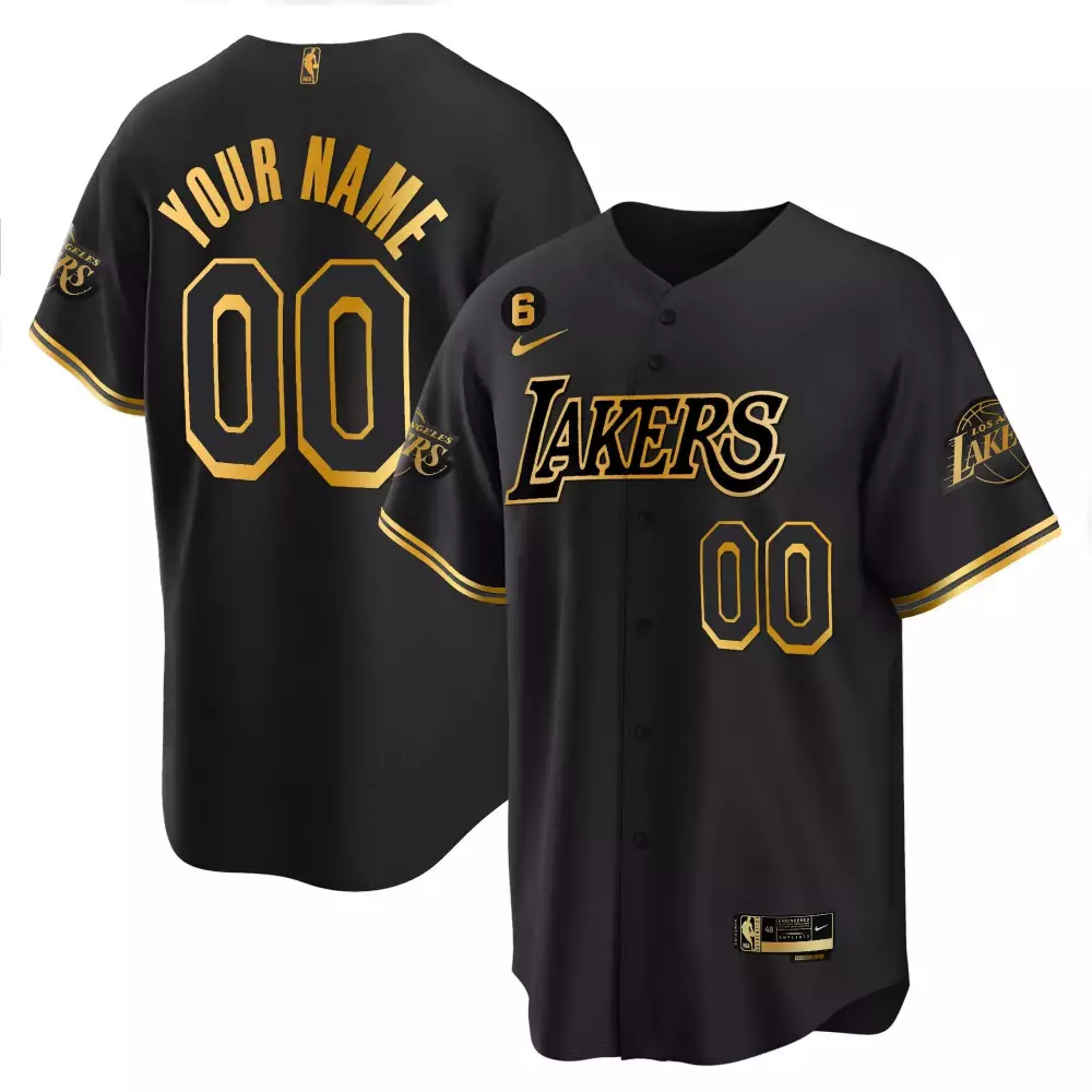 Los Angeles Lakers Custom 00 2023 Men’s All Stitched Vapor Jersey | Black Gold Edition | For Men, Women & You