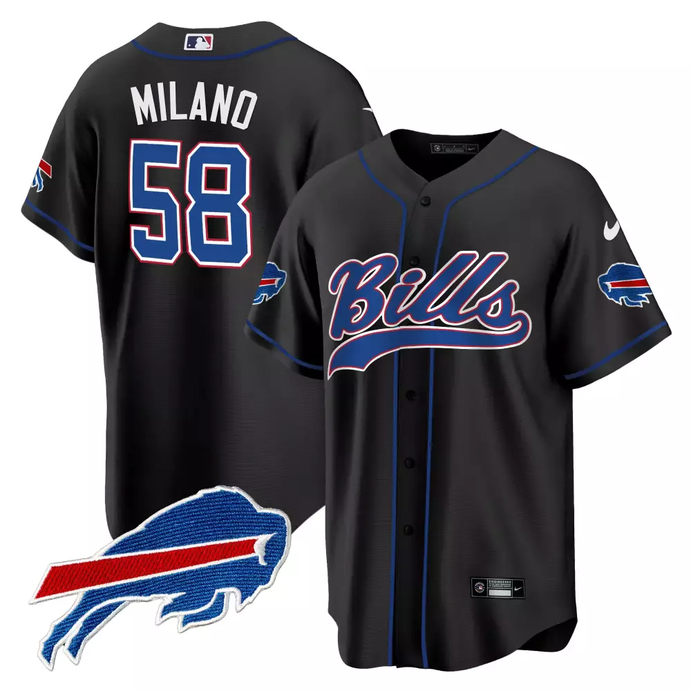 Milano 58 Buffalo Bills 2023 Stitched Vapor Jersey | Black Edition | Game Day Outfit for Men, Women & Youth