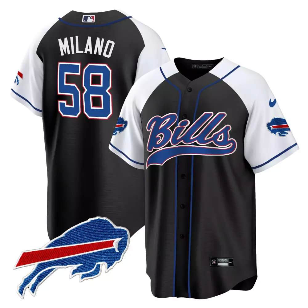 Milano 58 Buffalo Bills 2023 Stitched Vapor Jersey | Black with Patch | Limited Edition Fan Gear for Men, Women & Youth