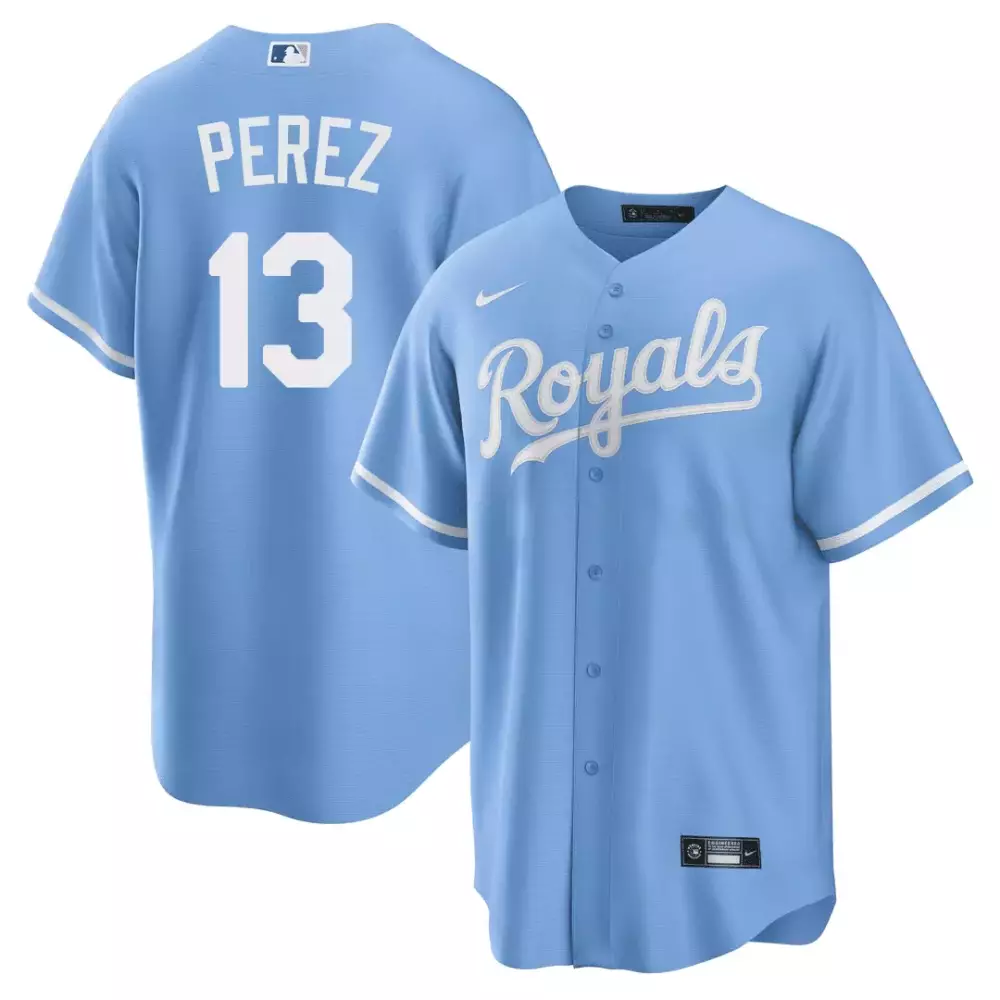 Perez 13 Kansas City Royals 2023 Stitched Vapor Jersey | Light Blue | Fan Gear for Men, Women & Youth
