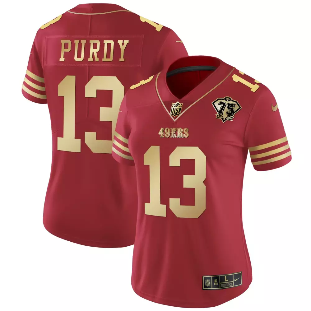 Purdy 13 San Francisco 49ers Women's Red All Stitched Vapor Jersey | 2022 75th Anniversary Edition | Limited Edition Fan Gear | For Women, Youth