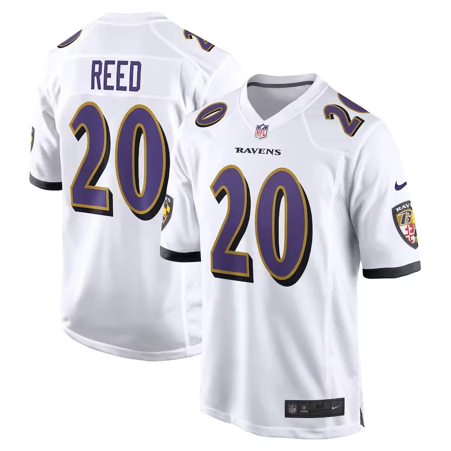 Reed 20 Baltimore Ravens 2023 Men's All Stitched Vapor Jersey | White | Fan Gear for Men, Women & Youth
