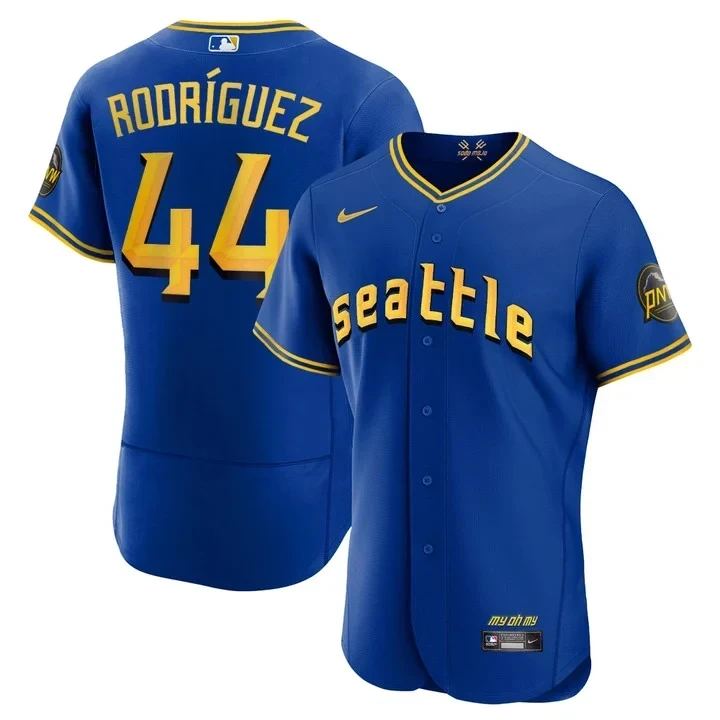 Rodríguez 44 Seattle Mariners 2023 Blue My Oh My Edition Stitched Vapor Jersey | All Stitched Fan Gear | For Men, Women & Yout