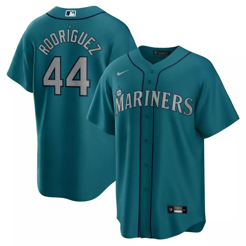 Rodríguez 44 Seattle Mariners 2023 Stitched Vapor Jersey | Teal | Replica Fan Gear | For Men, Women & Yout