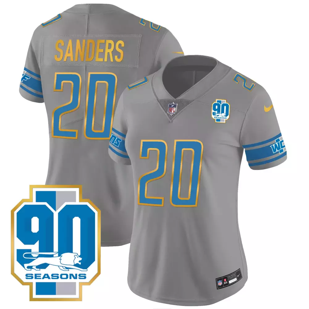 Sanders Detroit Lions 2023 Blue Stitched Jersey | Name Patch for Men | Limited Edition Fan Gear | For Men, Women & Youth
