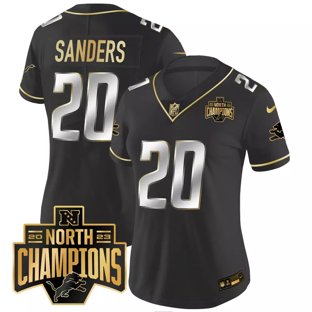 Sanders 20 Detroit Lions Women's North Champions All Stitched Vapor Jersey | 2023 Edition | For Women & Youth