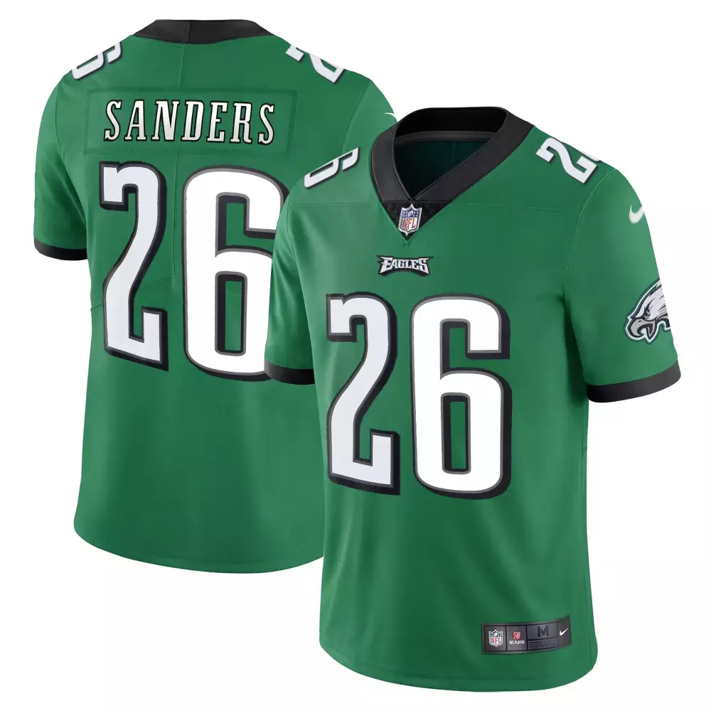 Sanders 26 Philadelphia Eagles 2022 Stitched Vapor Jersey | Green USA Flag Edition | Limited Edition Fan Gear | For Men, Women & Youth