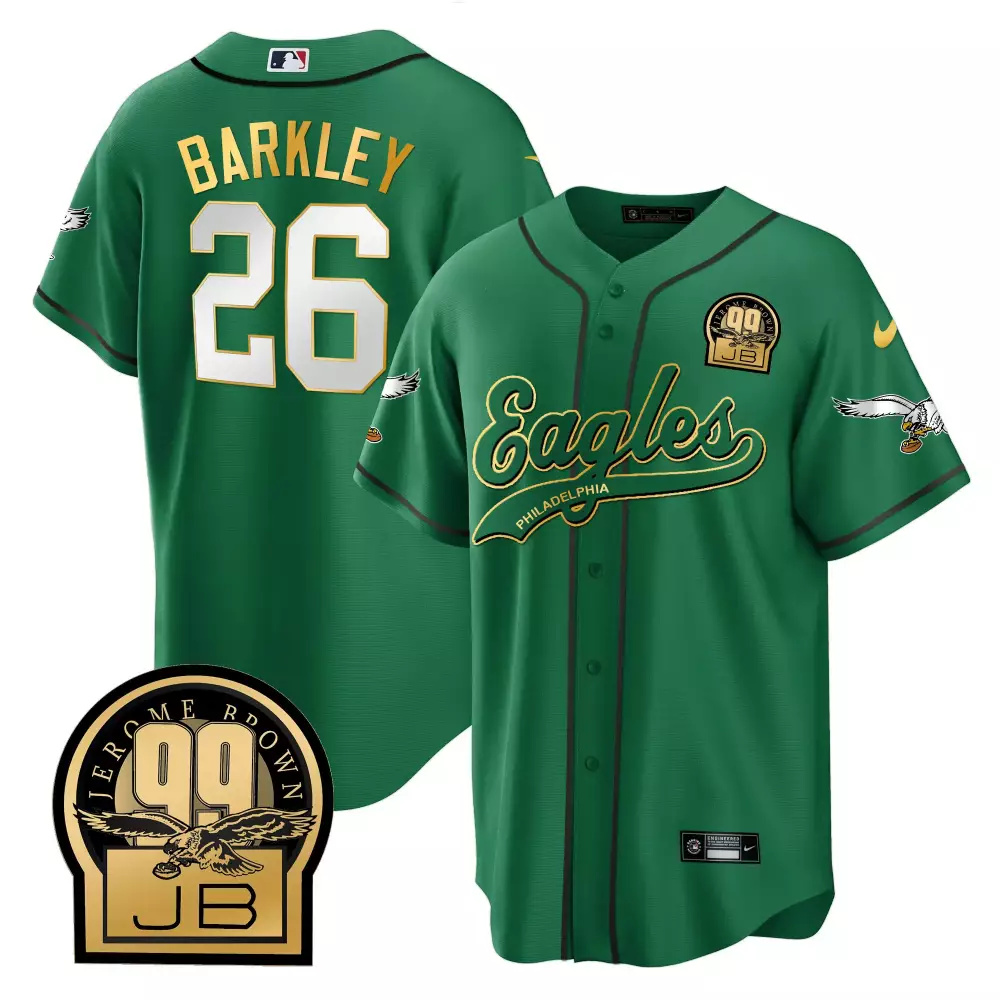 Saquon Barkley 26 Philadelphia Eagles 2023 Men's All Stitched Vapor Jersey | Green JB Edition | Stylish Fan Gear | For Men, Women & Youth