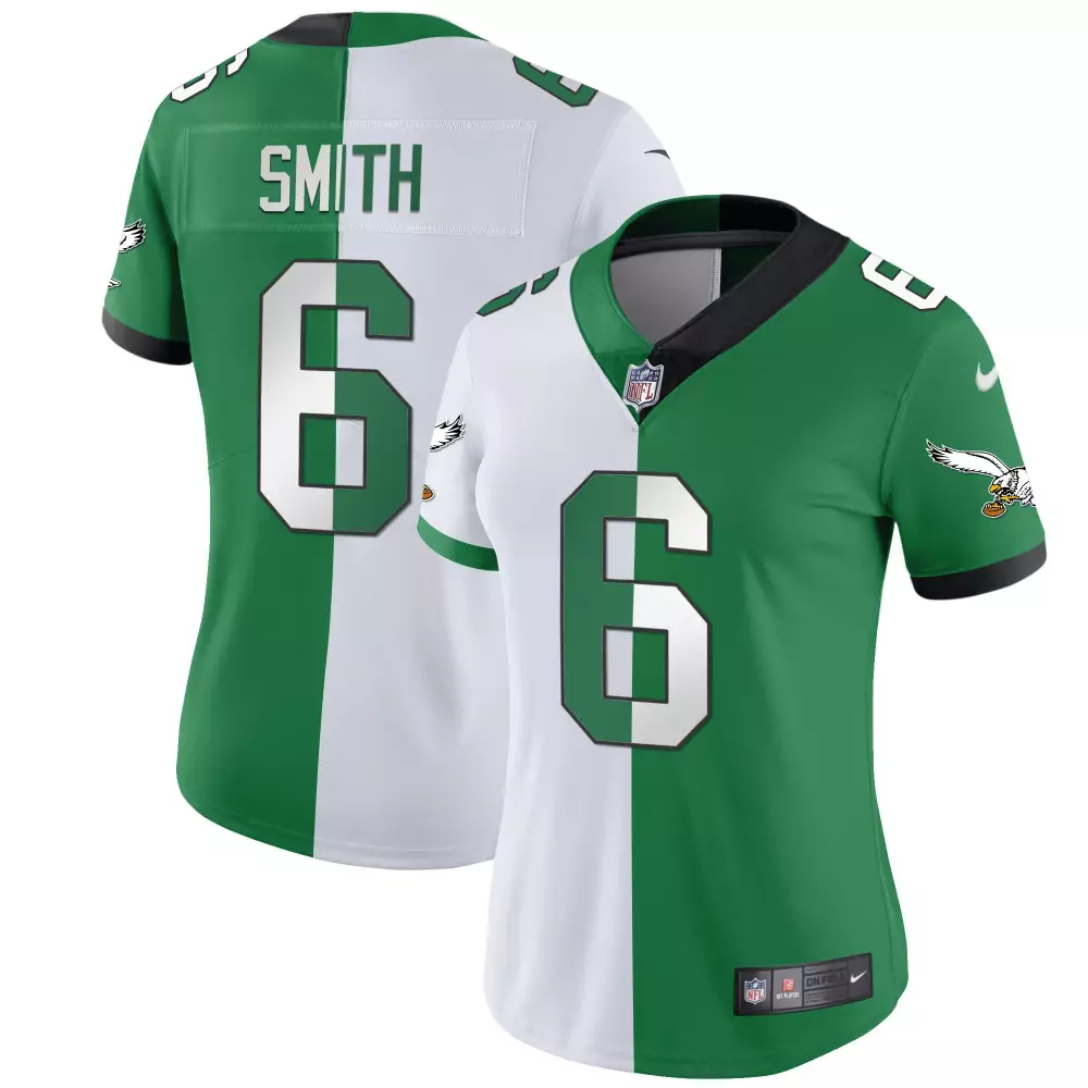 Smith 6 Philadelphia Eagles 2023 Stitched Vapor Jersey | Green & White | Women's Fan Gear | For Men, Women & Youth