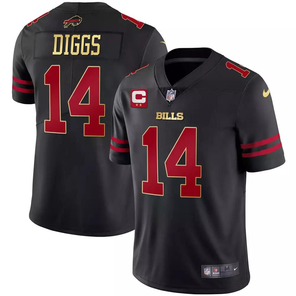 Stefon Diggs 14 Buffalo Bills 2023 Men's All Stitched Vapor Jersey | Black | Limited Edition Fan Gear for Game Day | For Men, Women & Youth