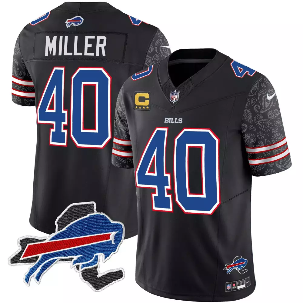 Von Miller 40 Buffalo Bills 2022 Stitched Vapor Jersey | Blue 32 Patch | Replica Fan Gear for Men, Women & Youth