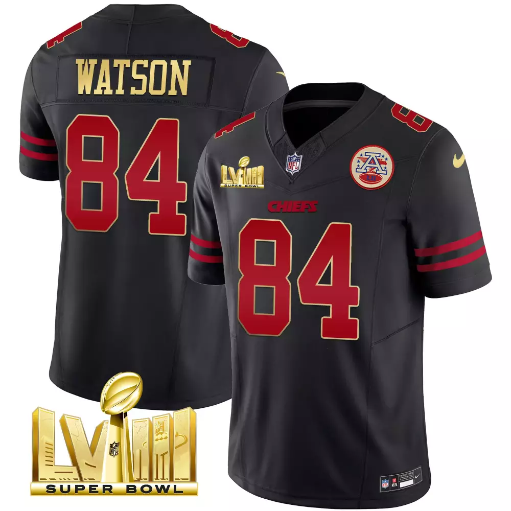 Watson 84 Kansas City Chiefs 2023 Stitched Vapor Jersey | Super Bowl LVIII Edition Red | Limited Edition Fan Gear | For Men, Women & Youth