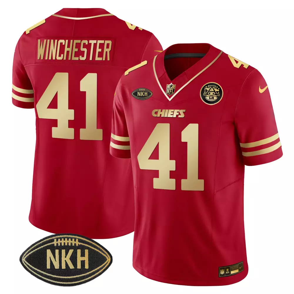 Winchester 41 Kansas City Chiefs 2023 Red NKH Edition Jersey | Stitched Vapor Fan Gear | For Men, Women & Youth