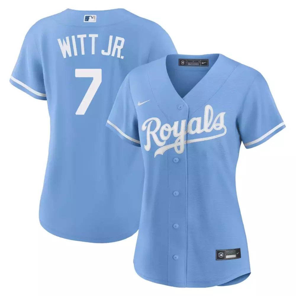 Witt Jr. Kansas City Royals 2023 Stitched Vapor Jersey | Light Blue Edition | Game Day Outfit for Men, Women & Youth