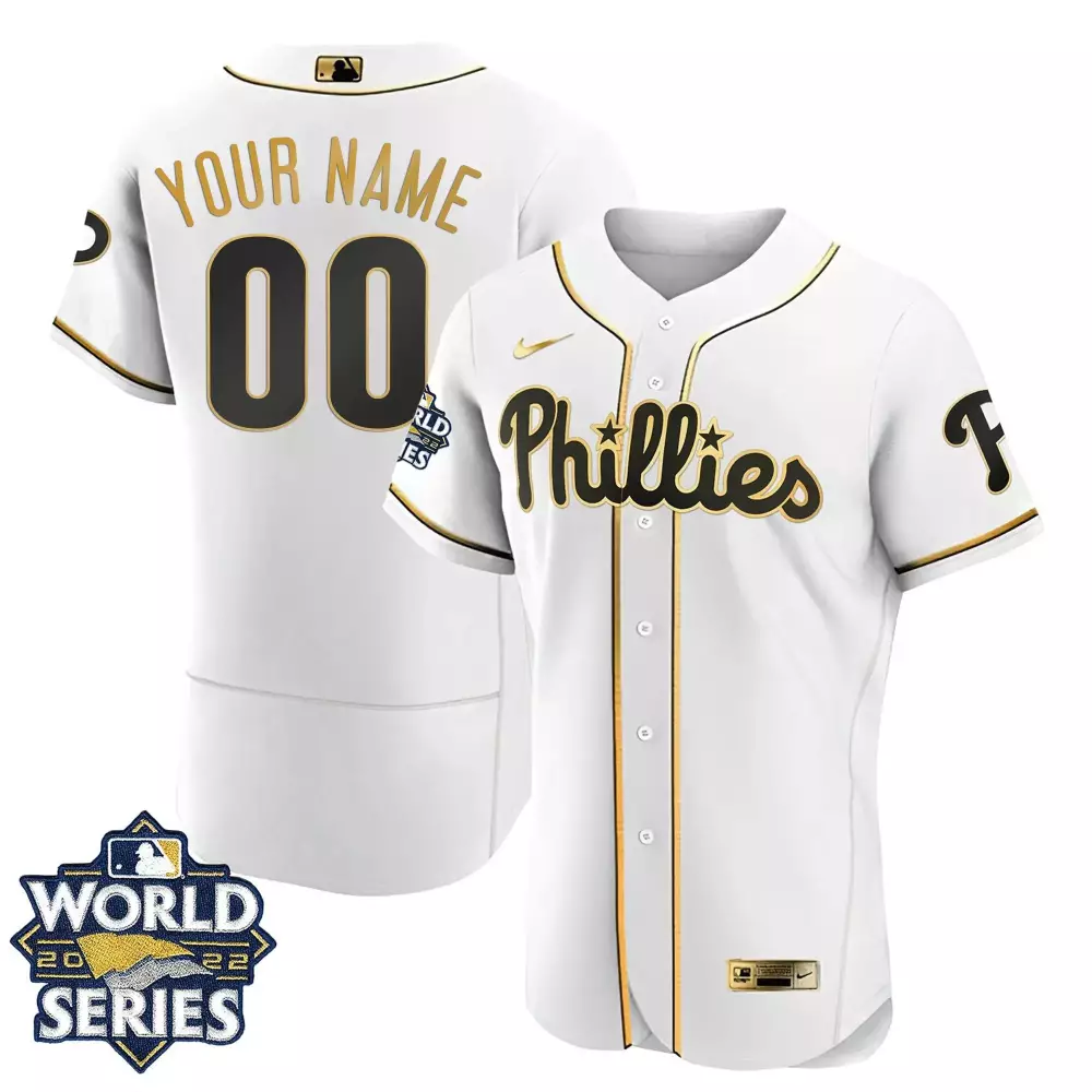 2022 Philadelphia Phillies Custom 00 All Stitched Vapor Jersey World Series Edition 2 | Limited Edition Fan Gear | For Men, Women & Youth