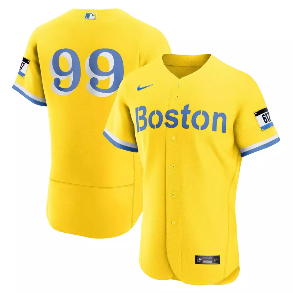 99 Boston Red Sox 2023 Men's Vapor Jersey | Stitched Yellow Blue 617 Edition | For Men, Women & Youth