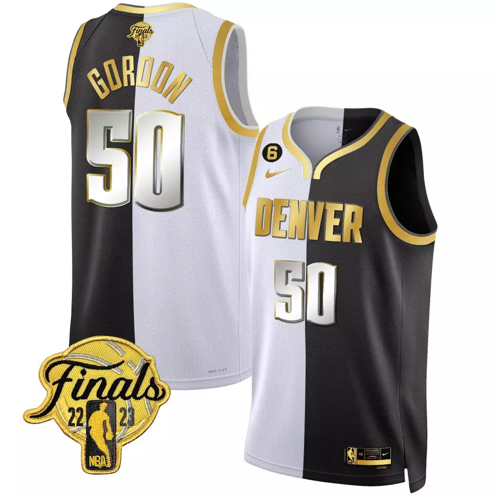 Aaron Gordon 50 Denver Nuggets 2023 Finals Edition Stitched Jersey | Black & White | Limited Edition Fan Gear | For Men, Women & Youth