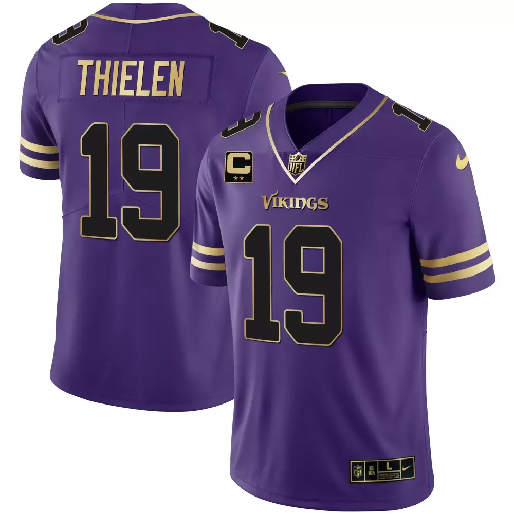 Adam Thielen 19 Minnesota Vikings 2023 Purple Vapor Jersey | Stitched Fan Gear | For Men, Women & Youth