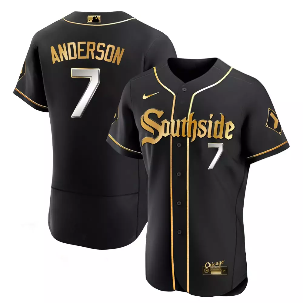 Anderson 7 Chicago White Sox 2023 Stitched Vapor Jersey | Men's Black Pinstripe Style | Replica Fan Gear | For Men, Women & Youth