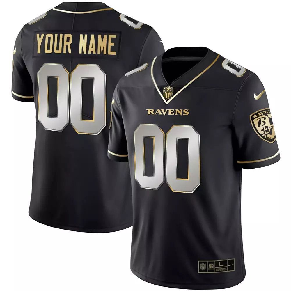 Baltimore Ravens 2023 Stitched Vapor Jersey | Black Edition | Custom Design for Men, Women & Youth