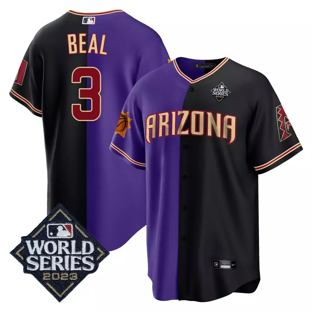 Beal 3 Arizona Diamondbacks 2023 Stitched Vapor Jersey | World Series Edition | Purple & Black | Fan Gear for Men, Women & Youth