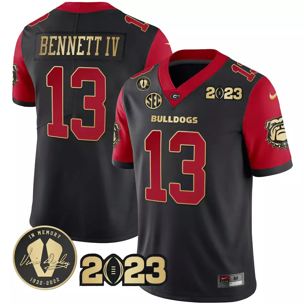Bennett IV Georgia Bulldogs 2023 Black Edition Vapor Jersey | In Memory Patch | Limited Edition Fan Gear for Men, Women & Youth