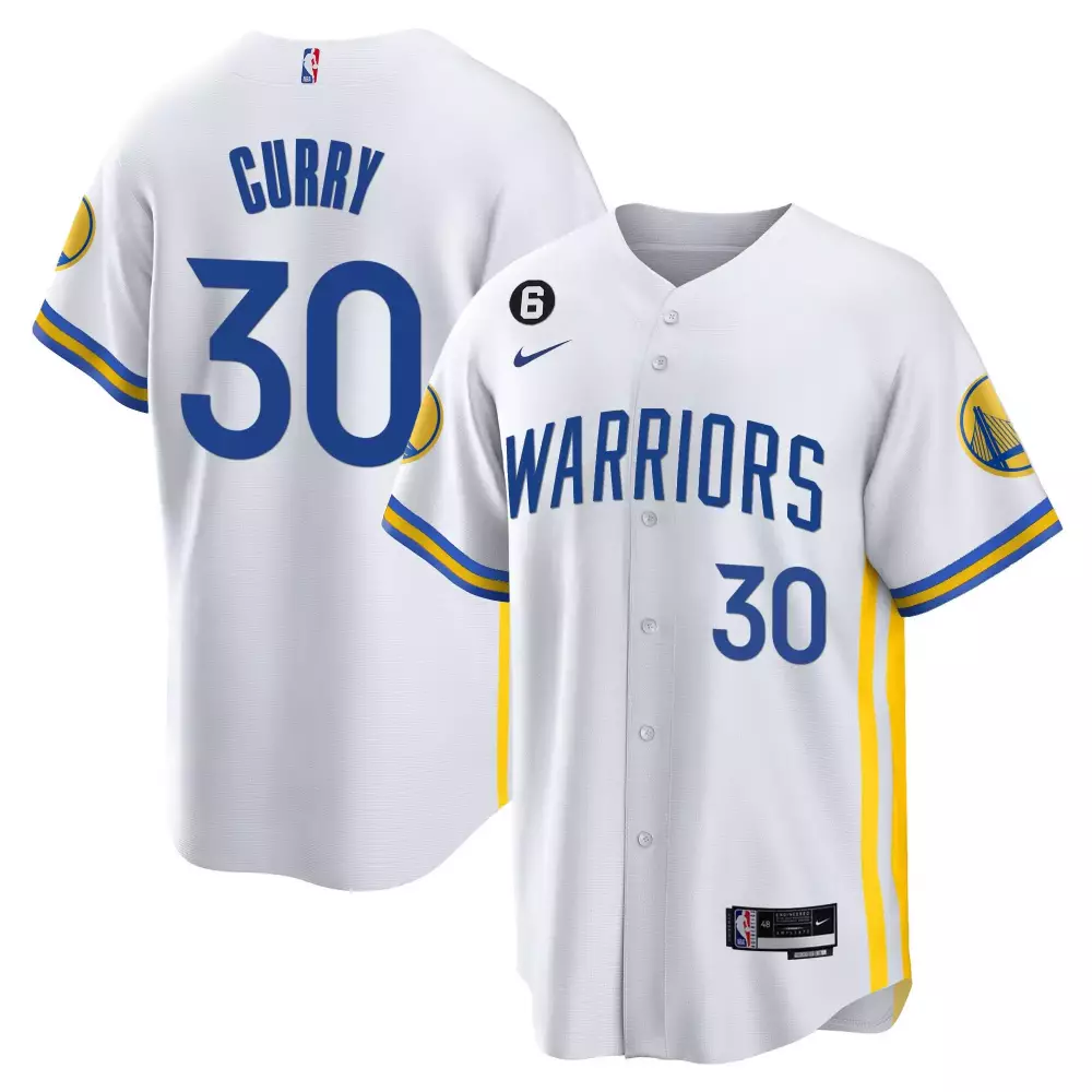 Curry 30 Golden State Warriors 2023 Stitched Vapor Jersey | White-Blue Edition | Replica Fan Gear | For Men, Women & Youth