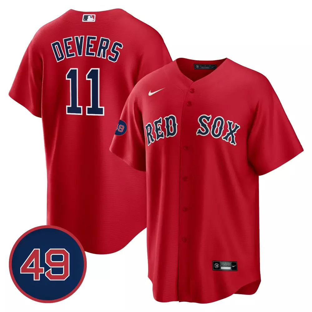 Devers 11 Boston Red Sox Men's All Stitched Vapor Jersey Red 49 Edition 2023 | Game Day Outfit | For Men, Women & Youth
