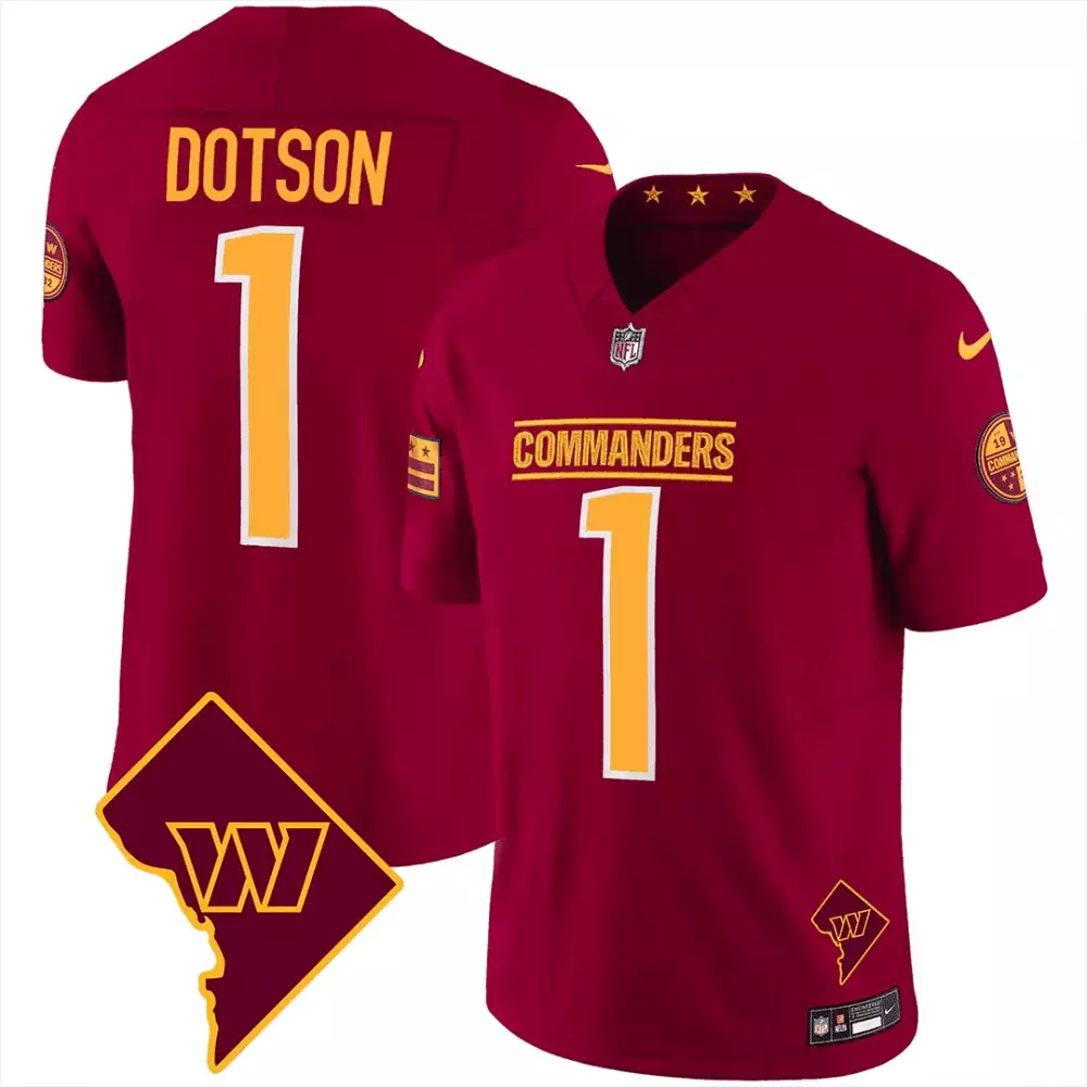 Dotson Washington Commanders 2023 Stitched Vapor Jersey | Burgundy Style | Limited Edition Fan Gear for Men, Women & Youth
