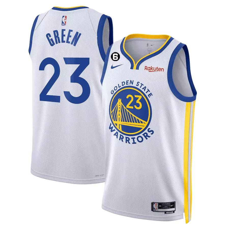 Draymond Green 2023 Golden State Warriors Stitched Vapor Jersey | White & Blue | Limited Edition Fan Gear | For Men, Women & Youth