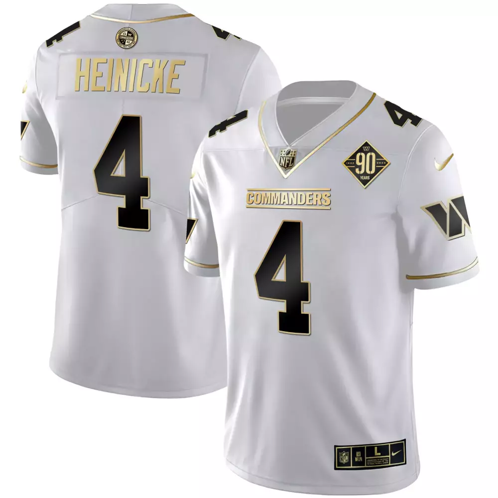 Heinicke 4 Washington Commanders 2023 Vapor Jersey | White Stitched | 90th Anniversary | For Men