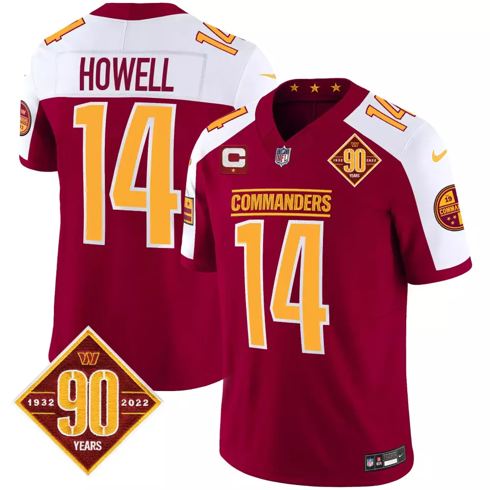 Howell 14 Washington Commanders 2022 Stitched Vapor Jersey | Burgundy 90th Anniversary Edition | Fan Gear for Men, Women & Youth