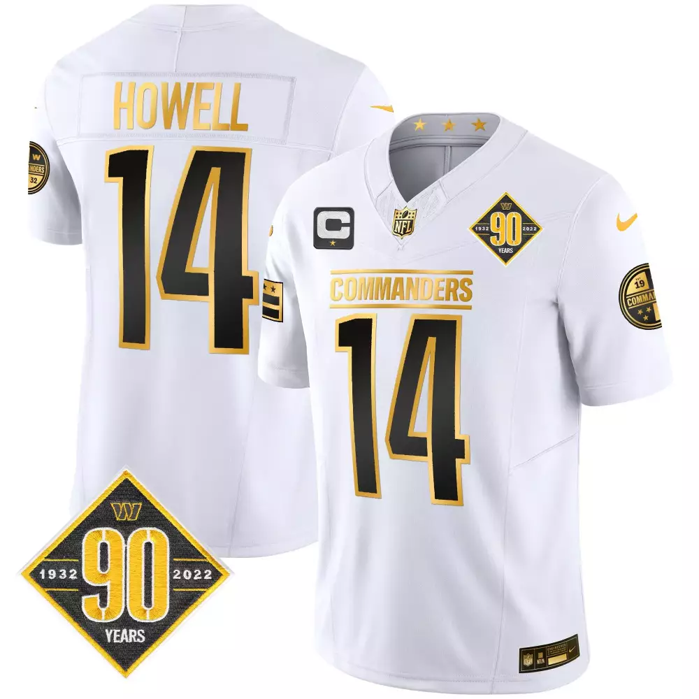Howell 14 Washington Commanders 2022 Stitched Vapor Jersey | White 90th Anniversary | For Men, Women & Youth