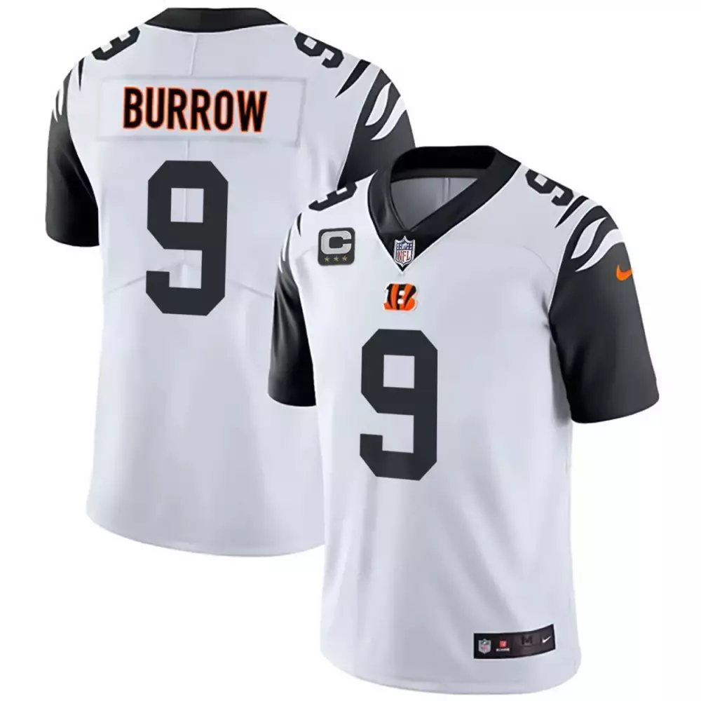 Joe Burrow Cincinnati Bengals 2023 Men's Stitched Vapor Jersey | White Who Dey Edition | Fan Gear for Game Day | For Men, Women & Youth