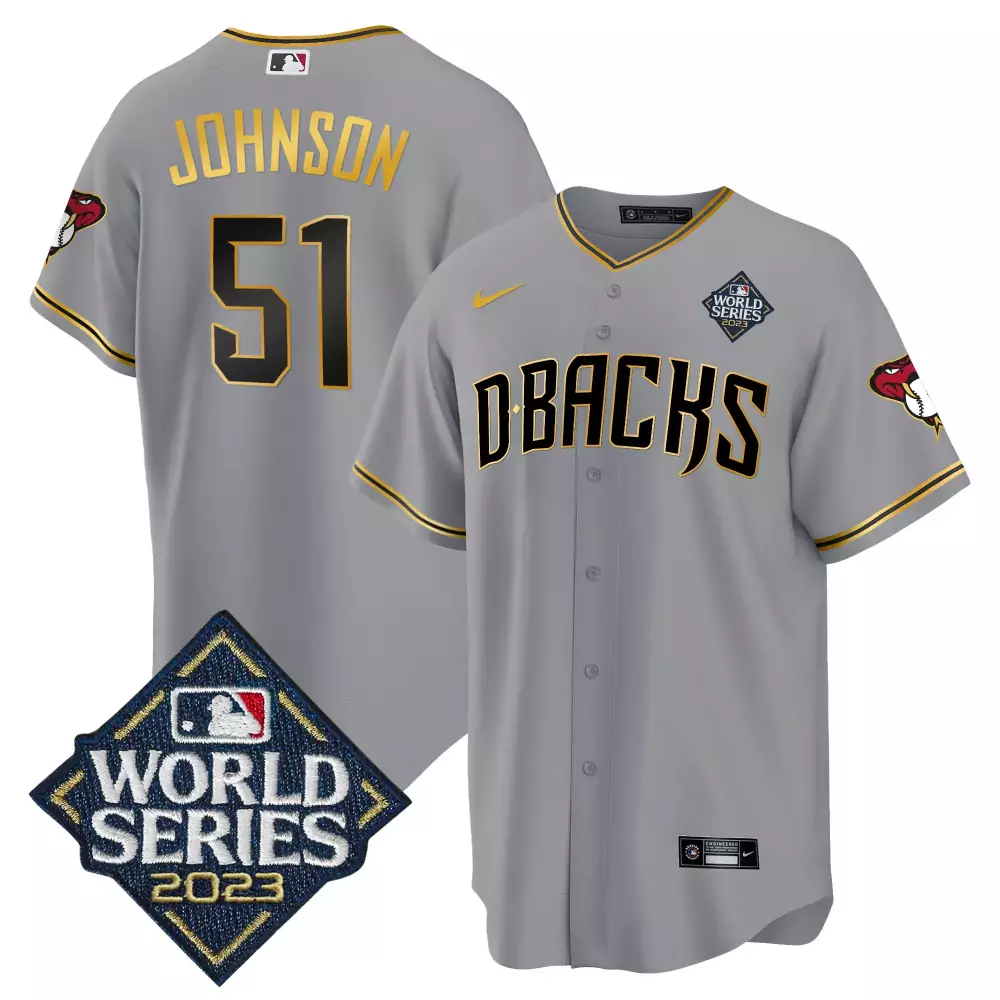 Johnson 51 Arizona Diamondbacks 2023 Vapor Jersey | Red World Series Edition | All Stitched Fan Gear for Men, Women & Youth