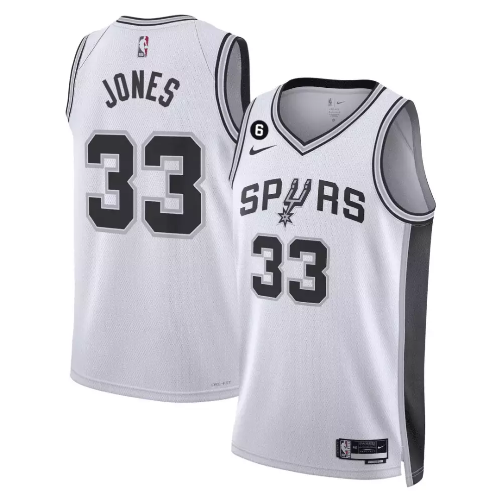 Jones 33 San Antonio Spurs 2023 Stitched Vapor Jersey | Black Edition | Limited Edition Fan Gear for Men, Women & Youth
