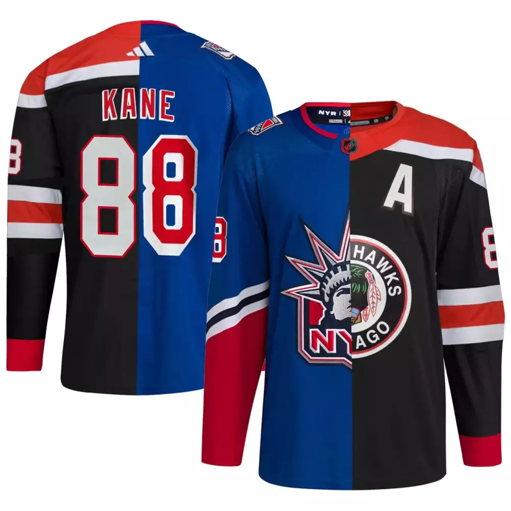 Personalized New York Rangers  Kane 88 2023 All Stitched Vapor Black Quality Edition Replica Jersey – Blue