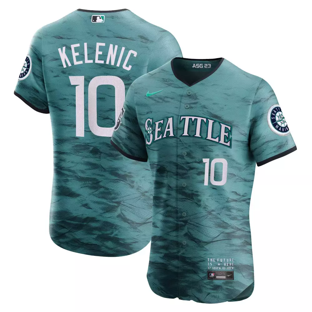 Kelenic 10 Seattle Mariners 2023 Men's All Stitched Vapor Jersey | ASG 23 Edition | Game Day Outfit | For Men, Women & Youth