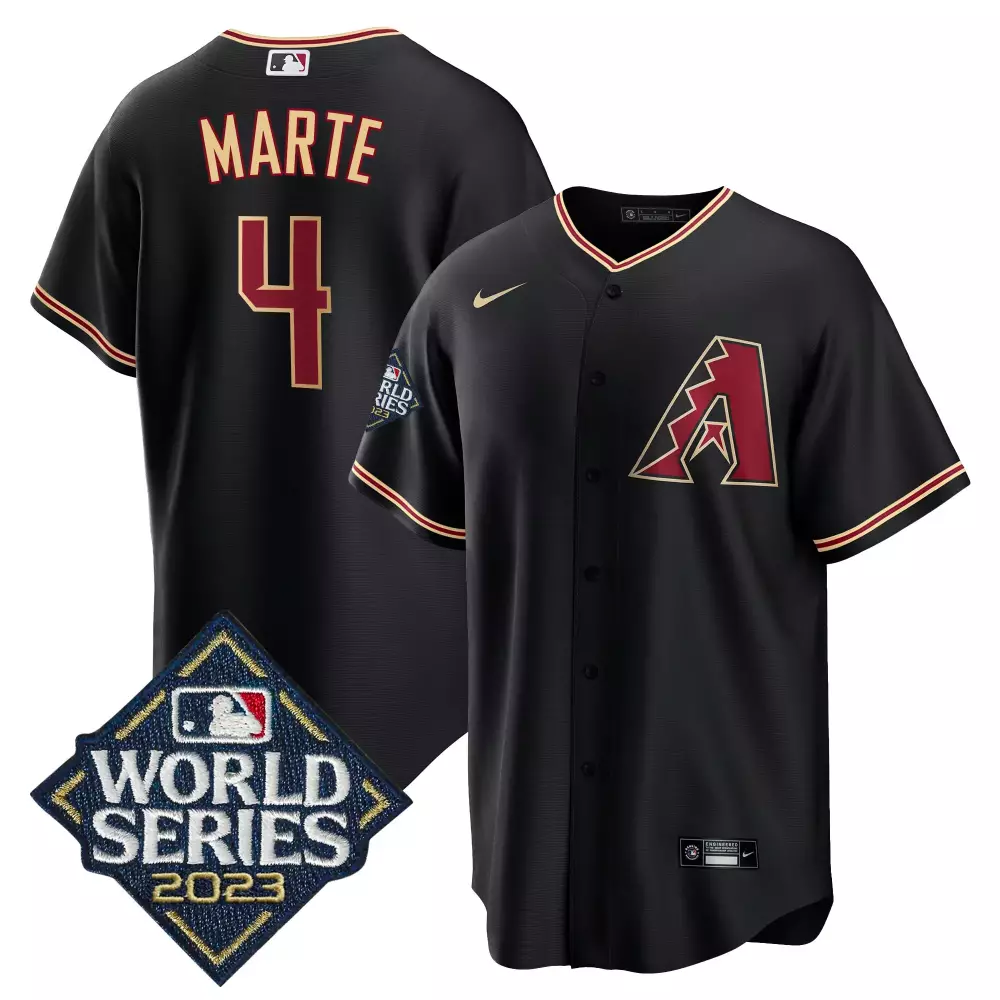 Ketel Marte 4 Arizona Diamondbacks 2023 Men's All Stitched Vapor Jersey | Black World Series Edition | Fan Gear for All | For Men, Women & Youth