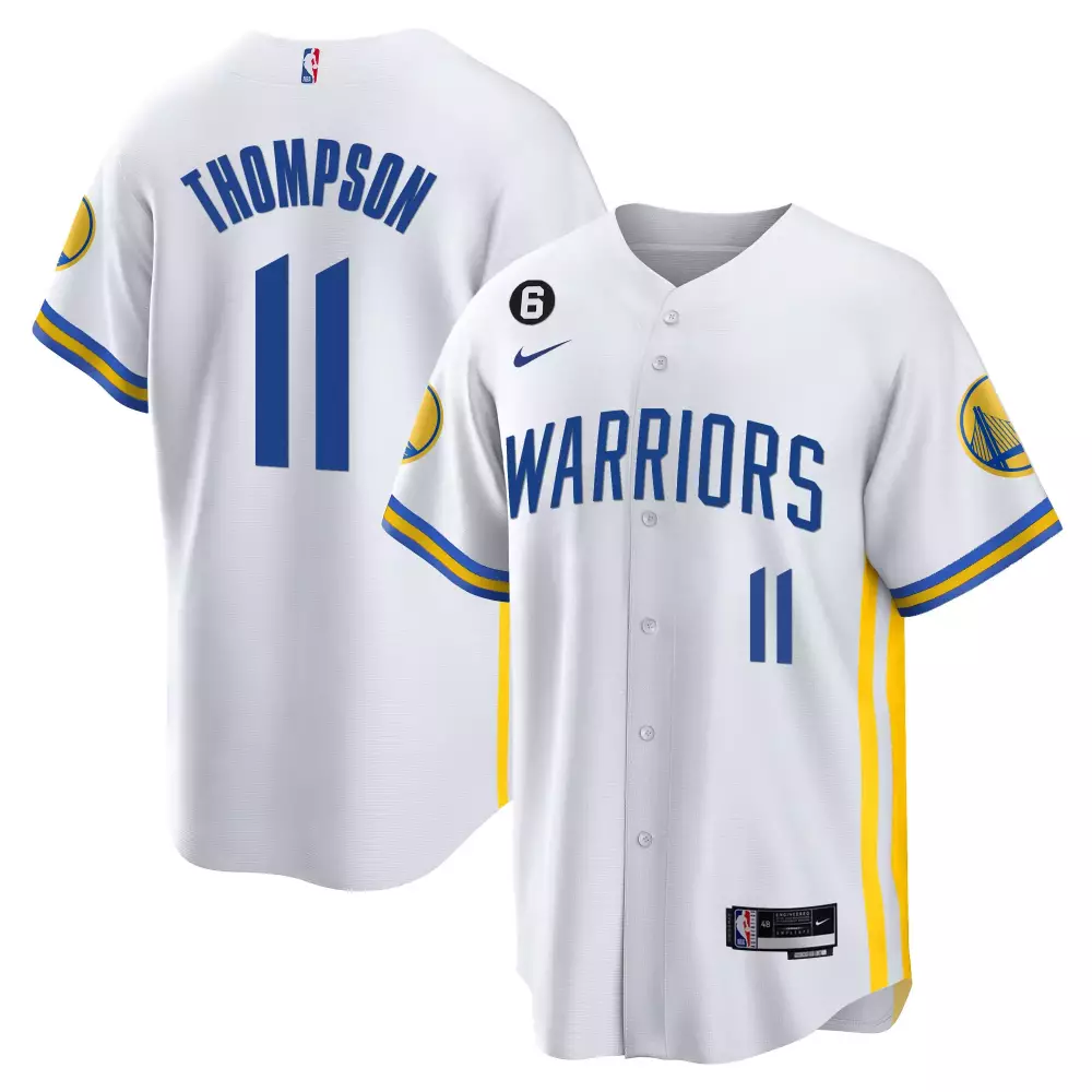Klay Thompson 11 Golden State Warriors 2023 Stitched Vapor Jersey | Black & Yellow Rose Design | Replica Fan Gear | For Men, Women & Youth