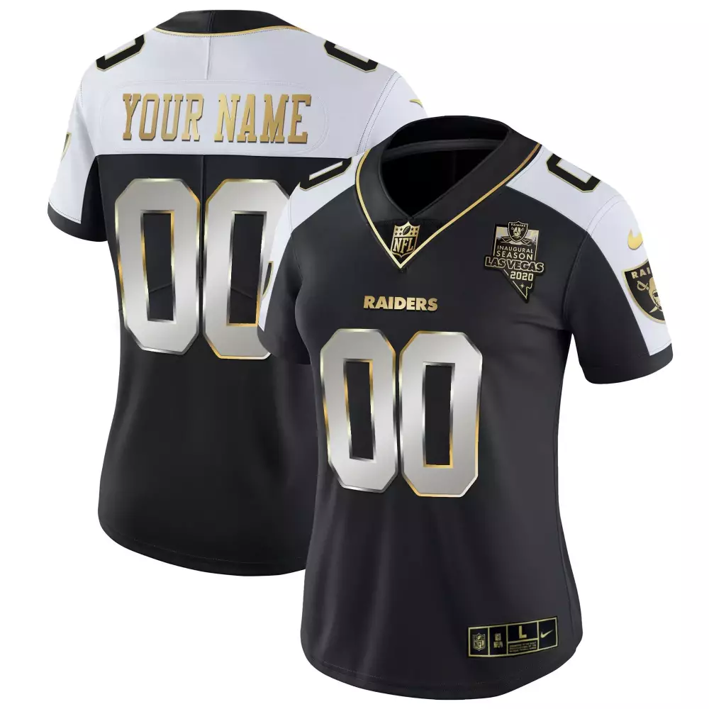 Las Vegas Raiders Women's 00 All Stitched Vapor Jersey 2020 | Black Edition | For Women & Youth