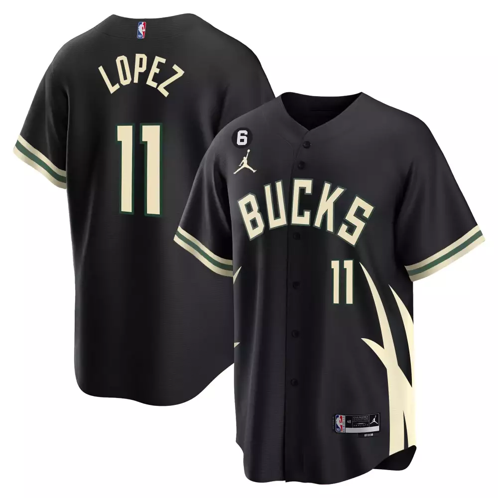 Lopez 11 Milwaukee Bucks 2023 Stitched Vapor Jersey | Black Edition | Game Day Outfit for Men, Women & Youth