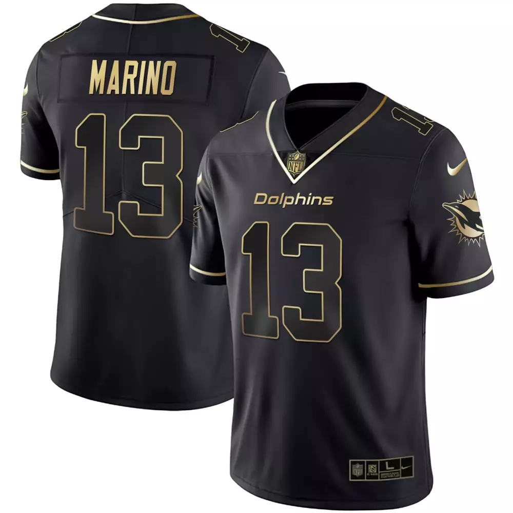 Marino 13 Miami Dolphins 2023 Black Vapor Jersey | Stitched Fan Gear | For Men, Women & Youth