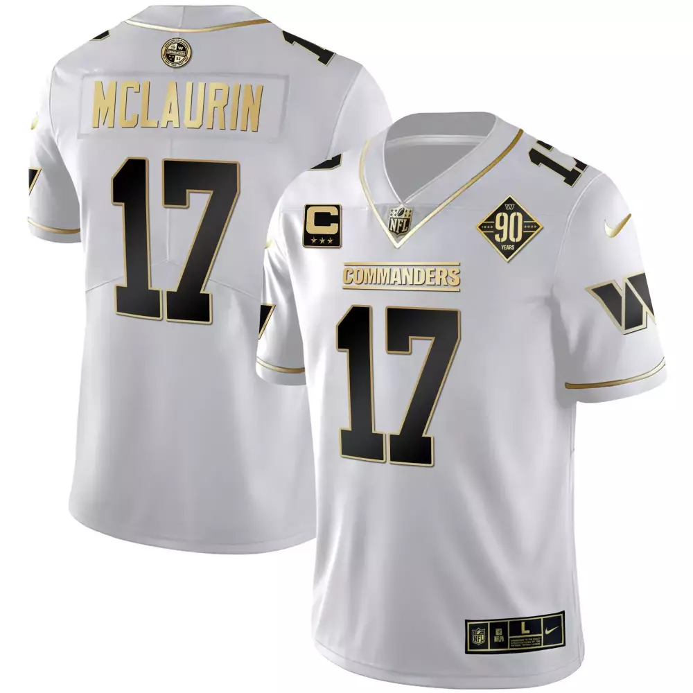 Mclaurin 17 Washington Commanders 2023 White Stitched Vapor Jersey | 90th Anniversary Edition | Limited Edition Fan Gear | For Men, Women & Youth