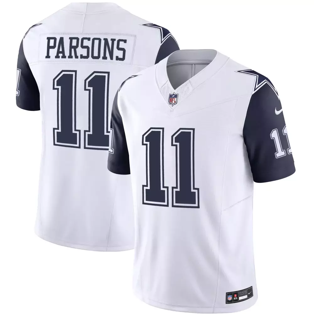 Micah Parsons Dallas Cowboys 2023 Men's All Stitched Vapor Jersey | White Navy | Limited Edition Fan Gear for Game Day | For Men, Women & Youth